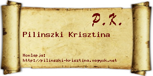 Pilinszki Krisztina névjegykártya
